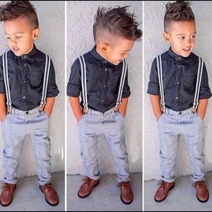 Toddler Outfit with Suspenders